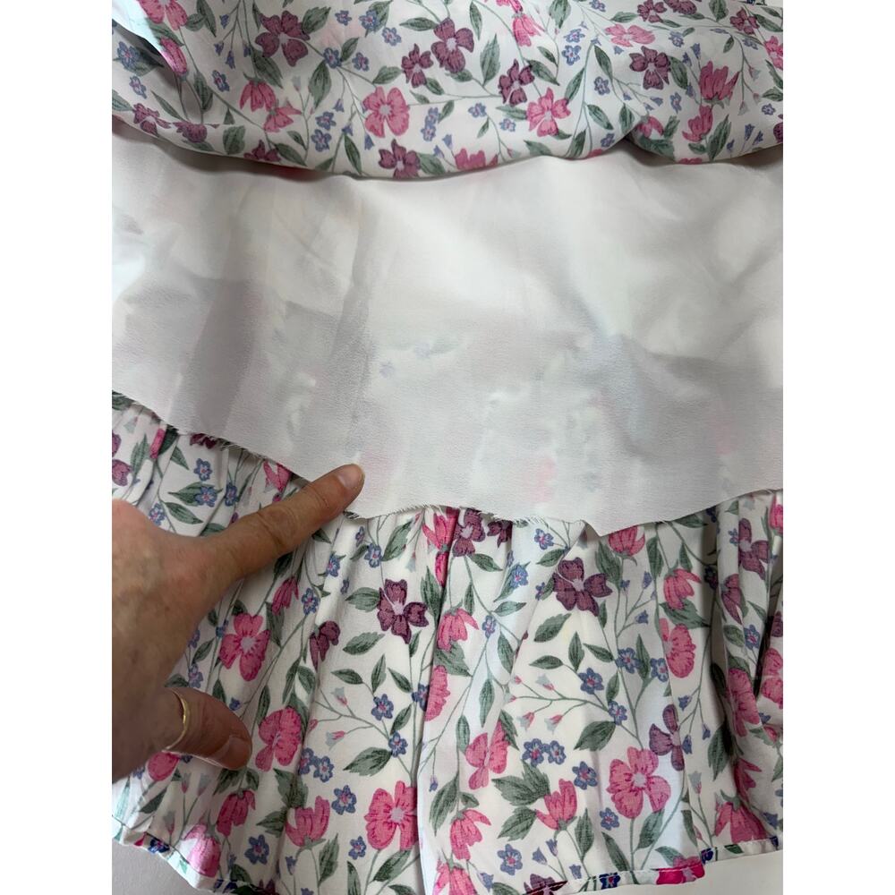 Y2K Women’s Baby Doll Cami Floral Mini Dress Sz M Pink V Neck Milk Maid Old Navy - Picture 12 of 12
